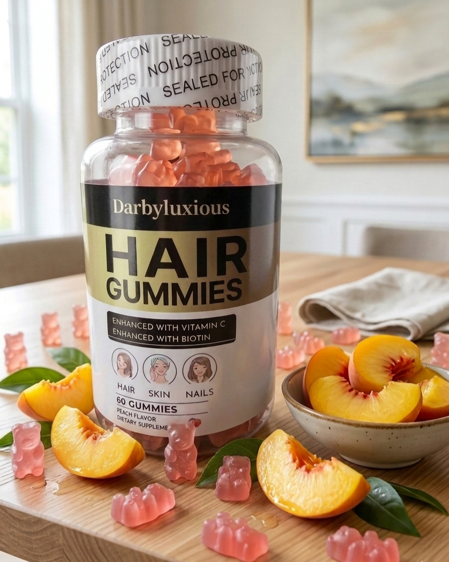 Darbyluxious Hair Gummies✨️                                                                                      Peach Flavor